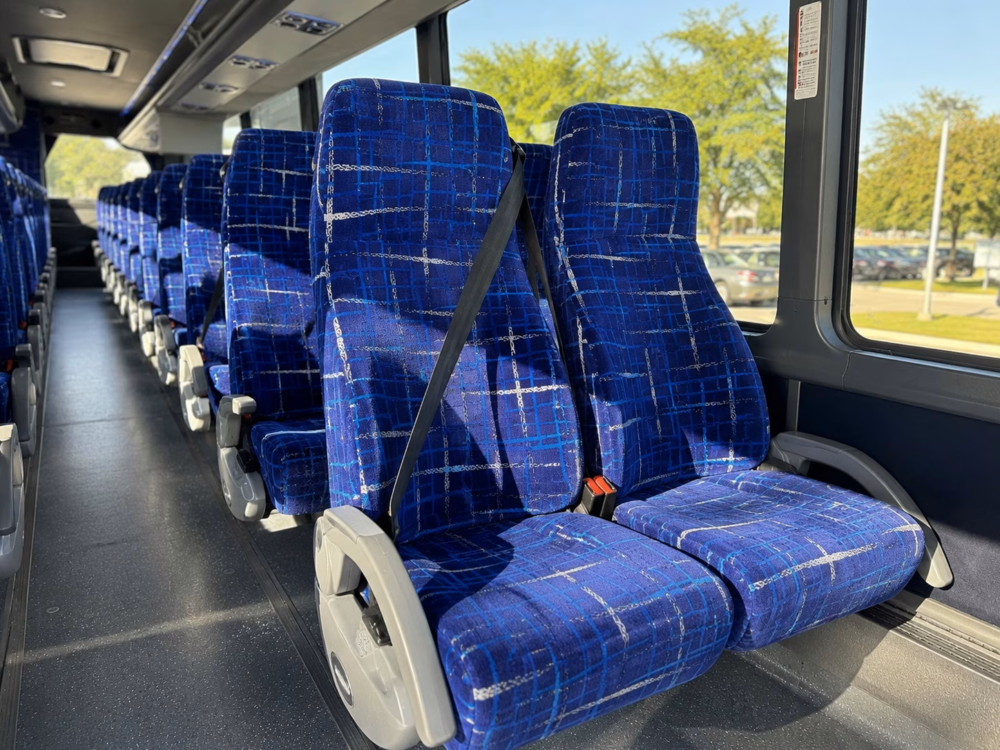 56 passenger charter bus interior